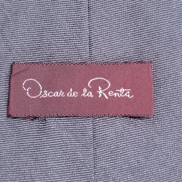 Oscar De La Renta Grey Silk Tie - Picture 3 of 4